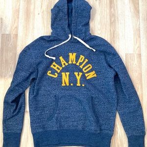 Vintage 90’s Champion hoodie hooded sweatshirt w/ felt letters M Med